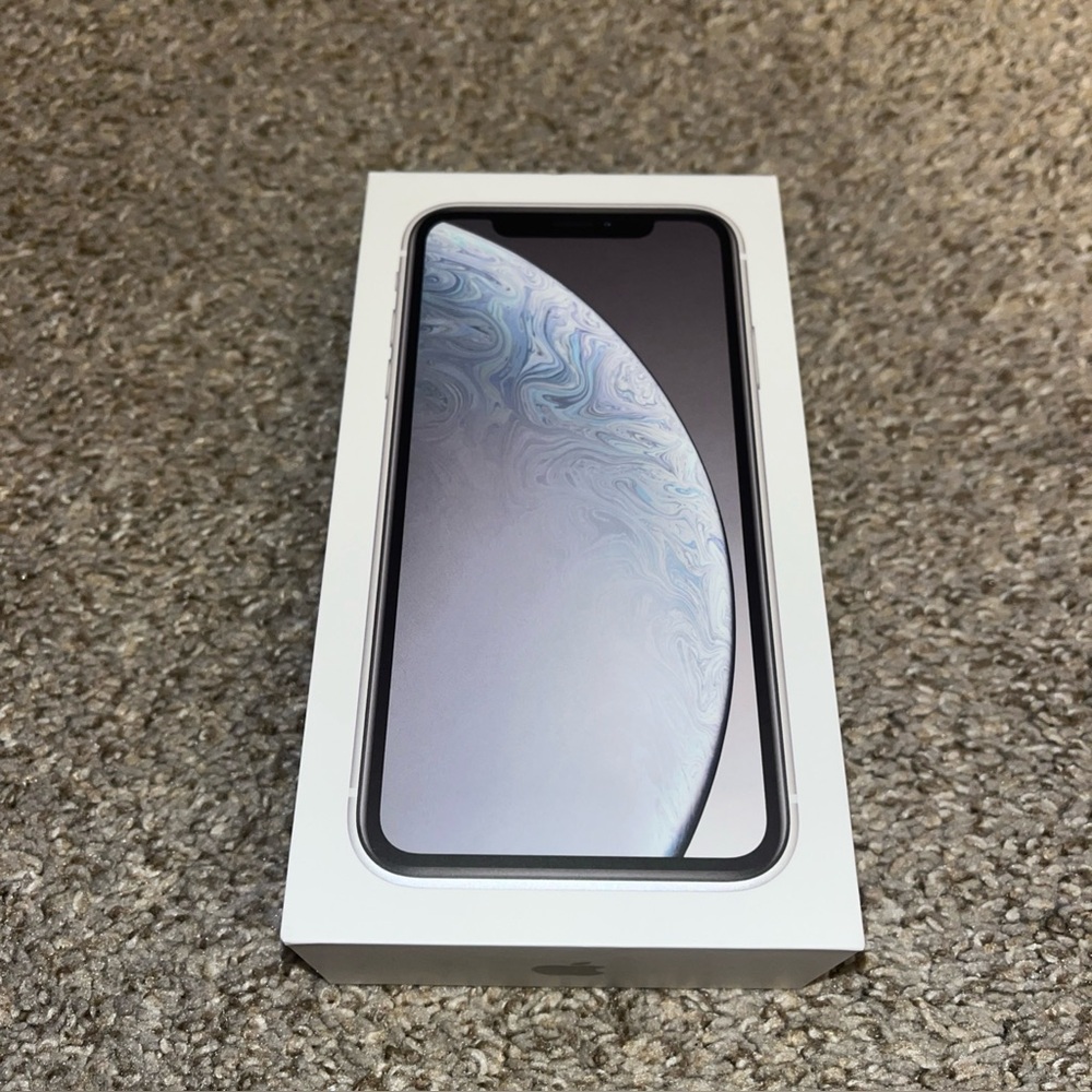 iPhone XR Box Only White 64GB With Inserts And Stickers No Phone!